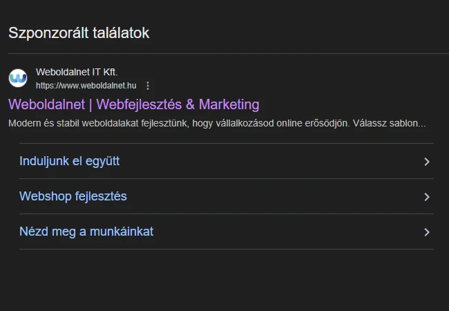 Google Ads hirdetéskezelés - Weboldalnet