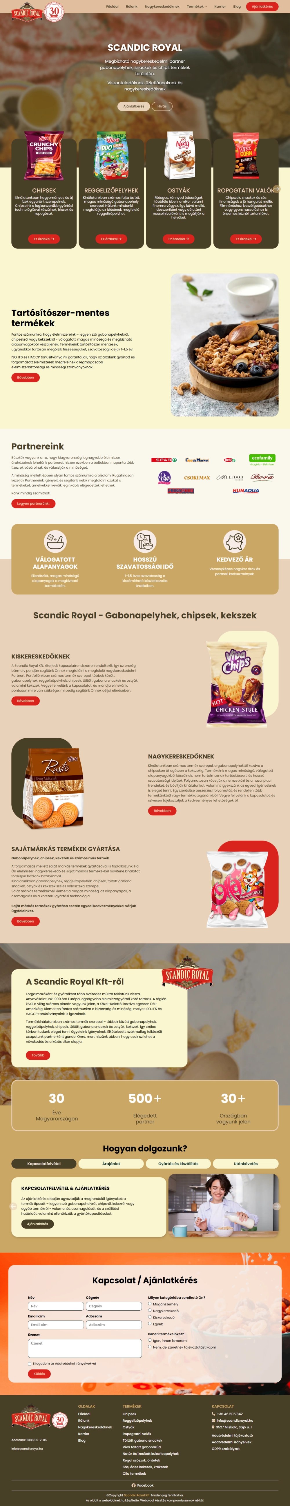 Scandic Royal Kft Asztali nézet