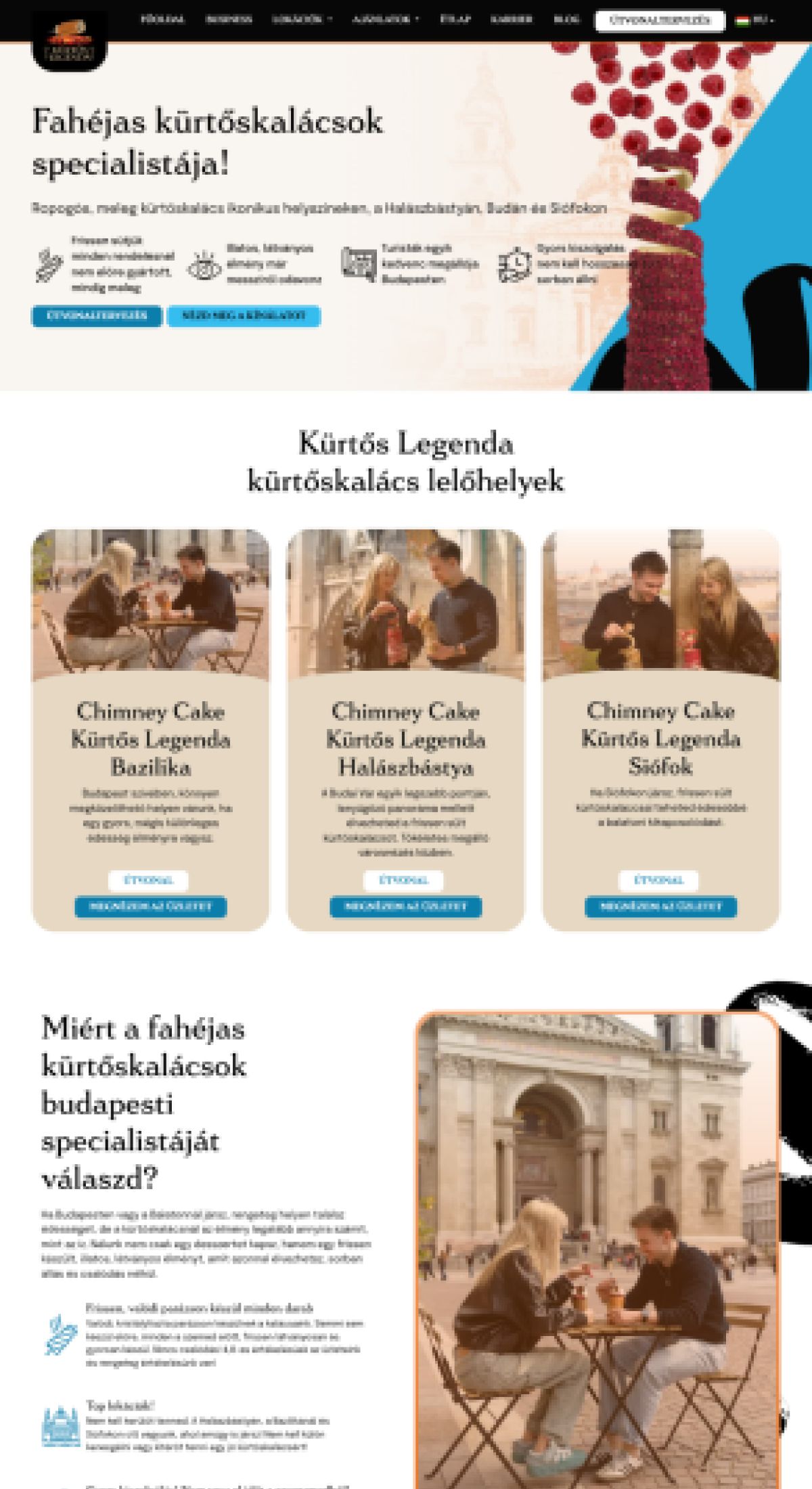 Kürtős Legenda - Bemutató oldal | Weboldal készítés asztali előnézet