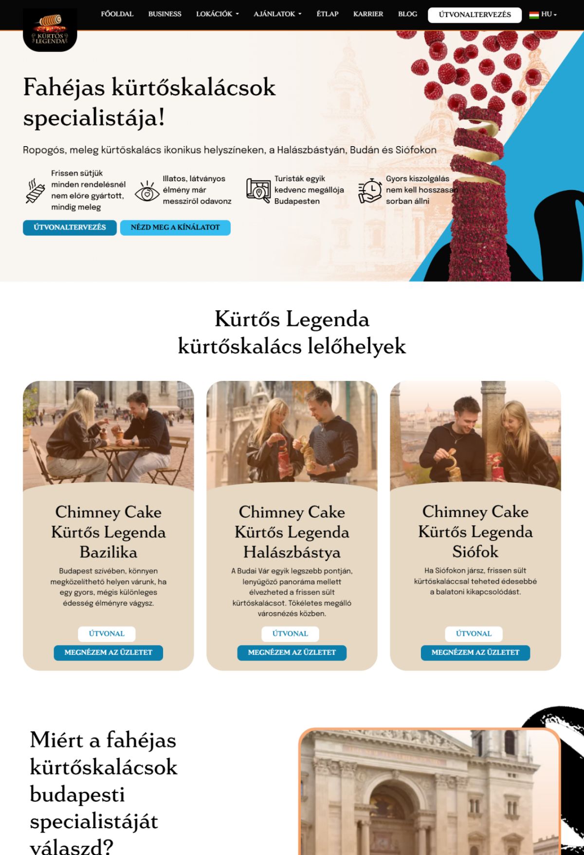 Kürtős Legenda - Bemutató oldal | Weboldal készítés előnézet