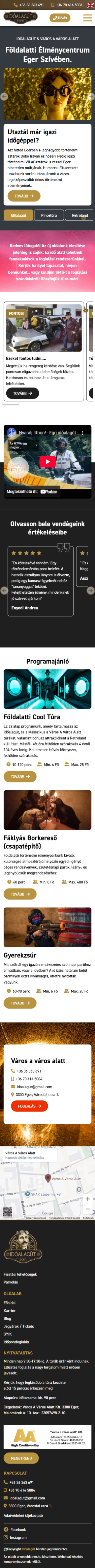 Város a város alatt Mobil nézet