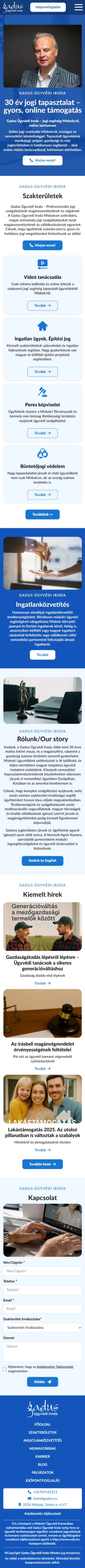 Gadus Ügyvédi Iroda Mobil nézet