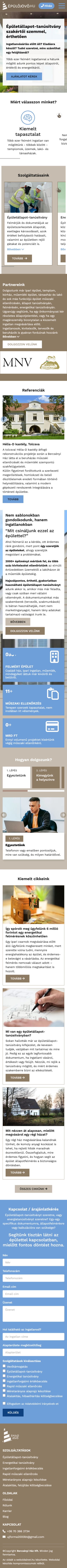 Bercsényi Ház Kft. Mobil nézet