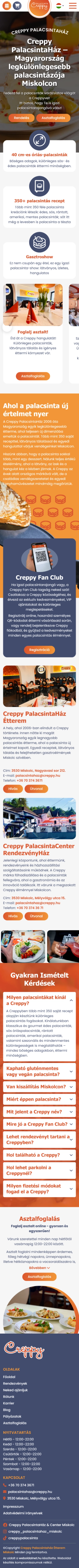 Creppy Palacsintaház Mobil nézet