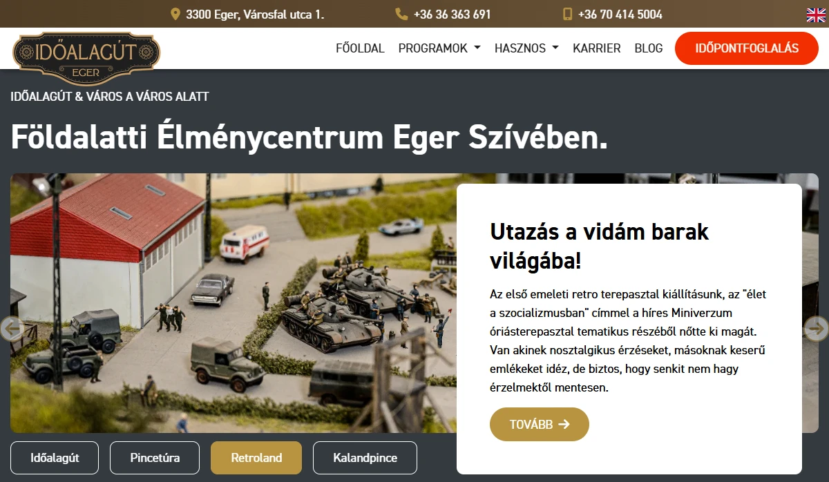 Város a város alatt - Bemutató oldal | Weboldal készítés bemutató kép