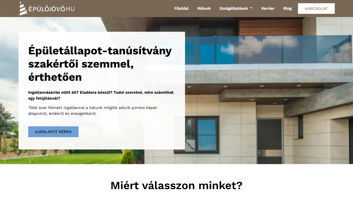 Bercsényi Ház Kft. - Komplex oldal | Weboldal készítés bemutató kép
