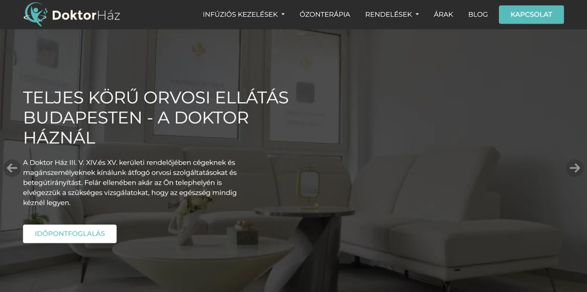 DoktorHáz - Komplex oldal | Weboldal készítés bemutató kép