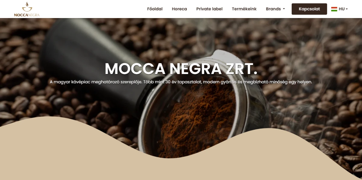 Mocca Negra Zrt. - Bemutatkozó oldal | Weboldal készítés bemutató kép