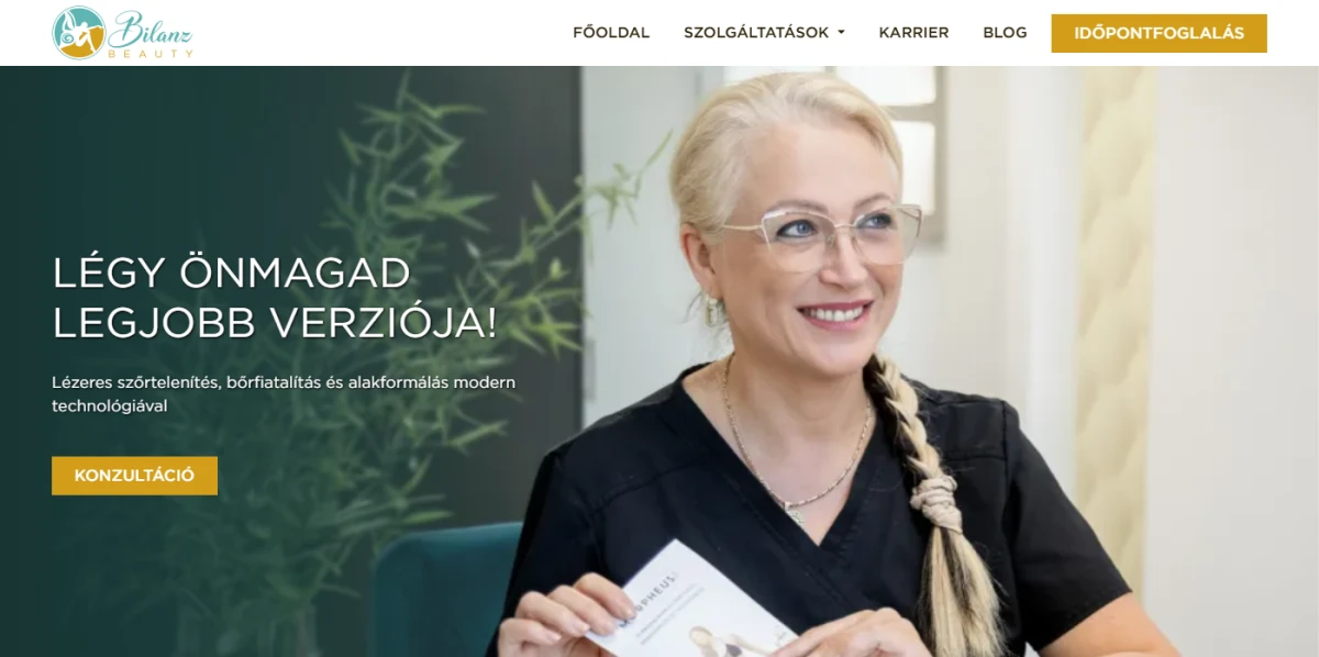 Bilanz Beauty - Bemutató oldal | Weboldal készítés bemutató kép