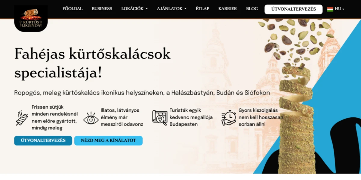 Kürtős Legenda - Bemutató oldal | Weboldal készítés bemutató kép