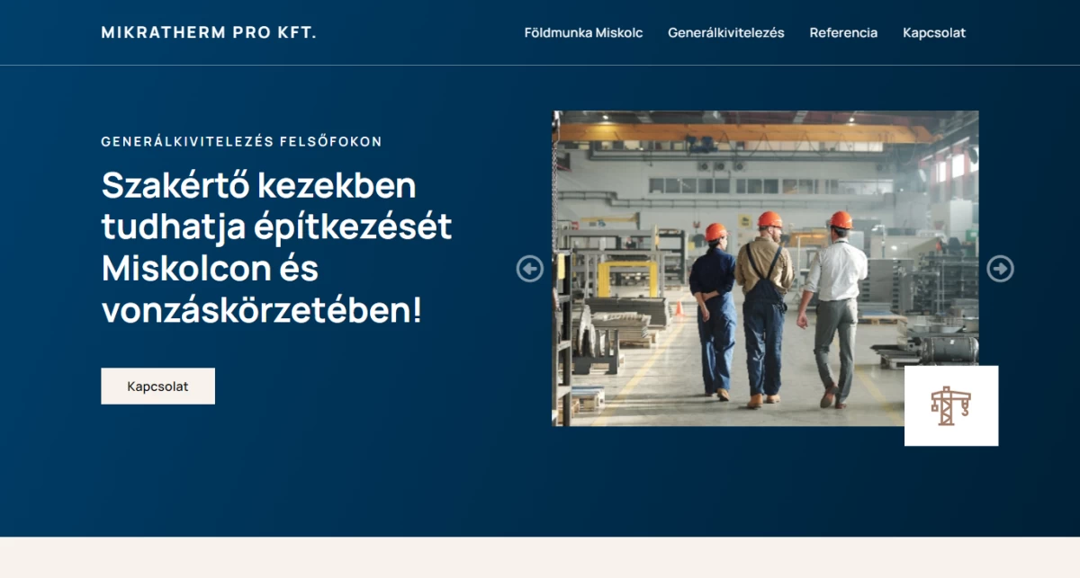 Mikratherm Pro Kft. - Bemutató oldal | Weboldal készítés bemutató kép